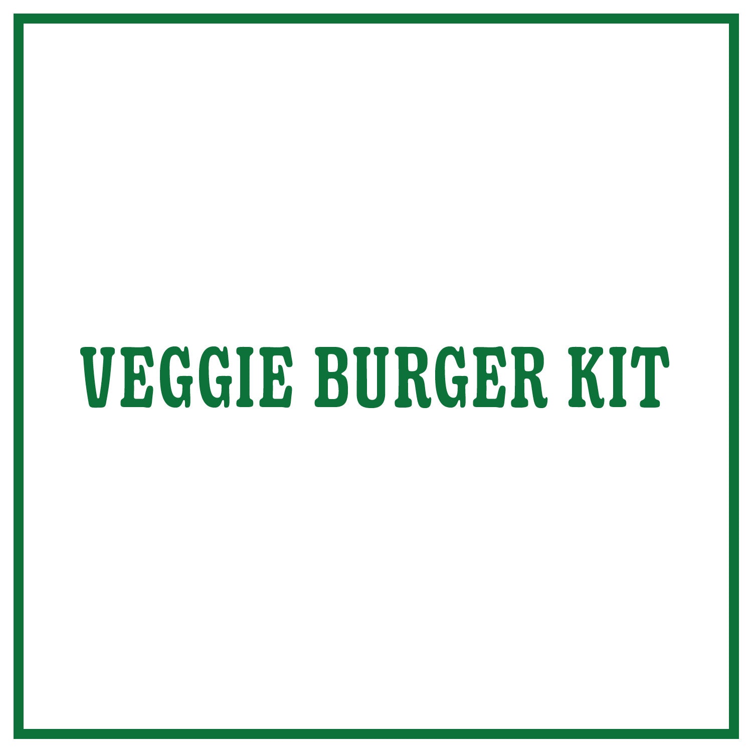 Veggie Burger Kit
