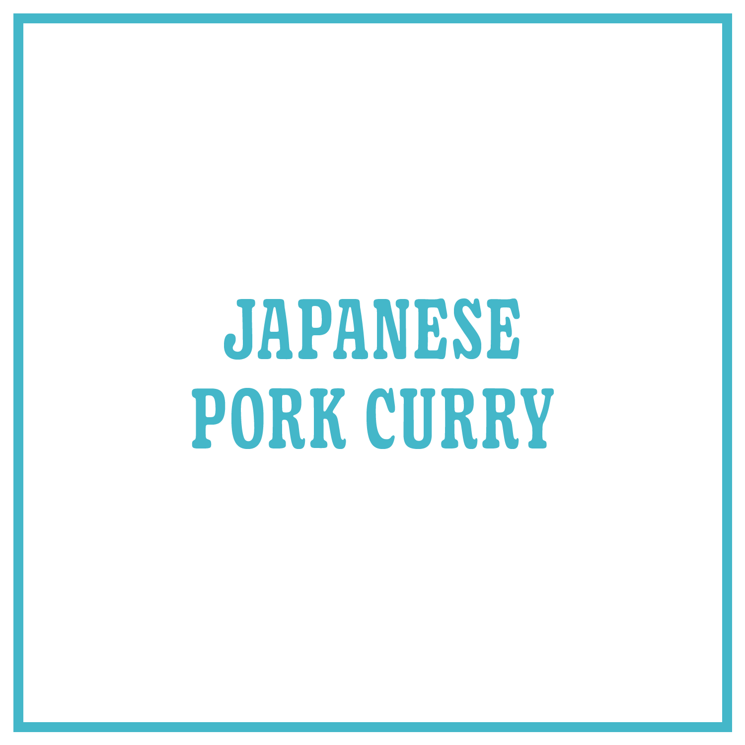 Japanese Pork Curry