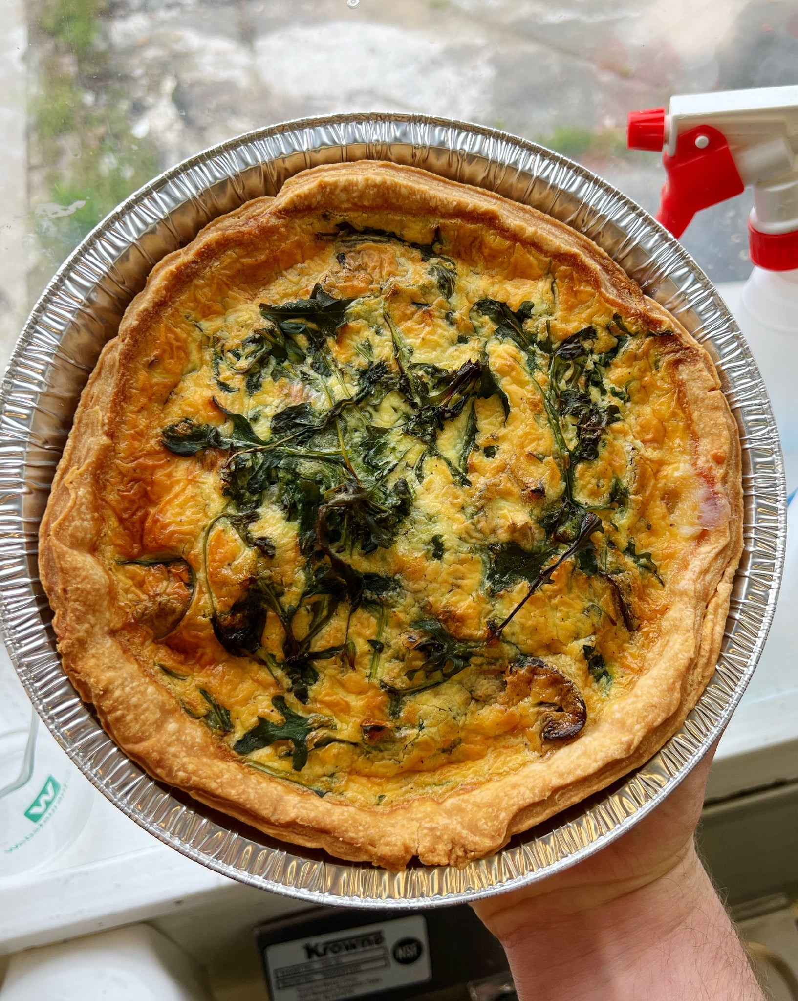 Mushroom, Arugula and Tallegio Quiche