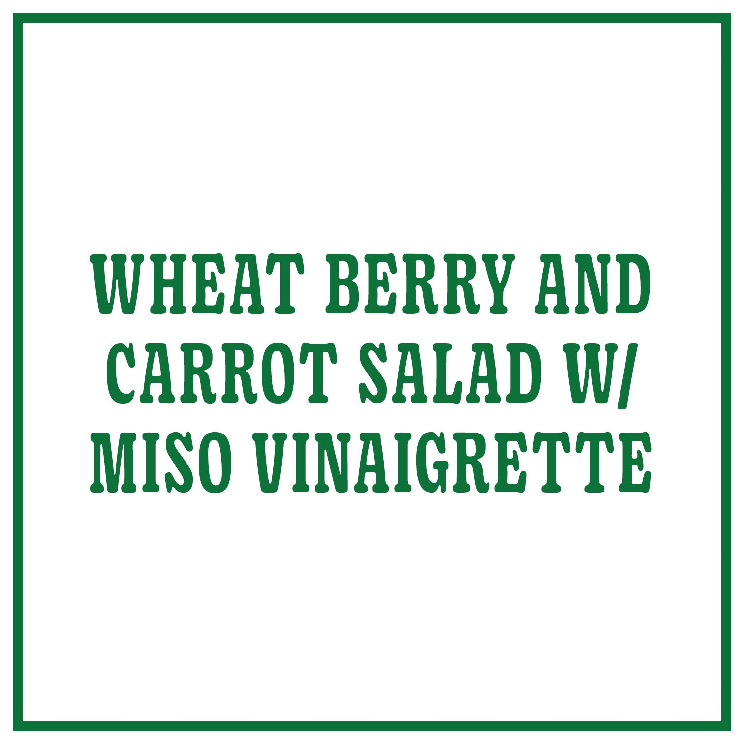 Wheat Berry and Carrot Salad with Miso Vinaigrette