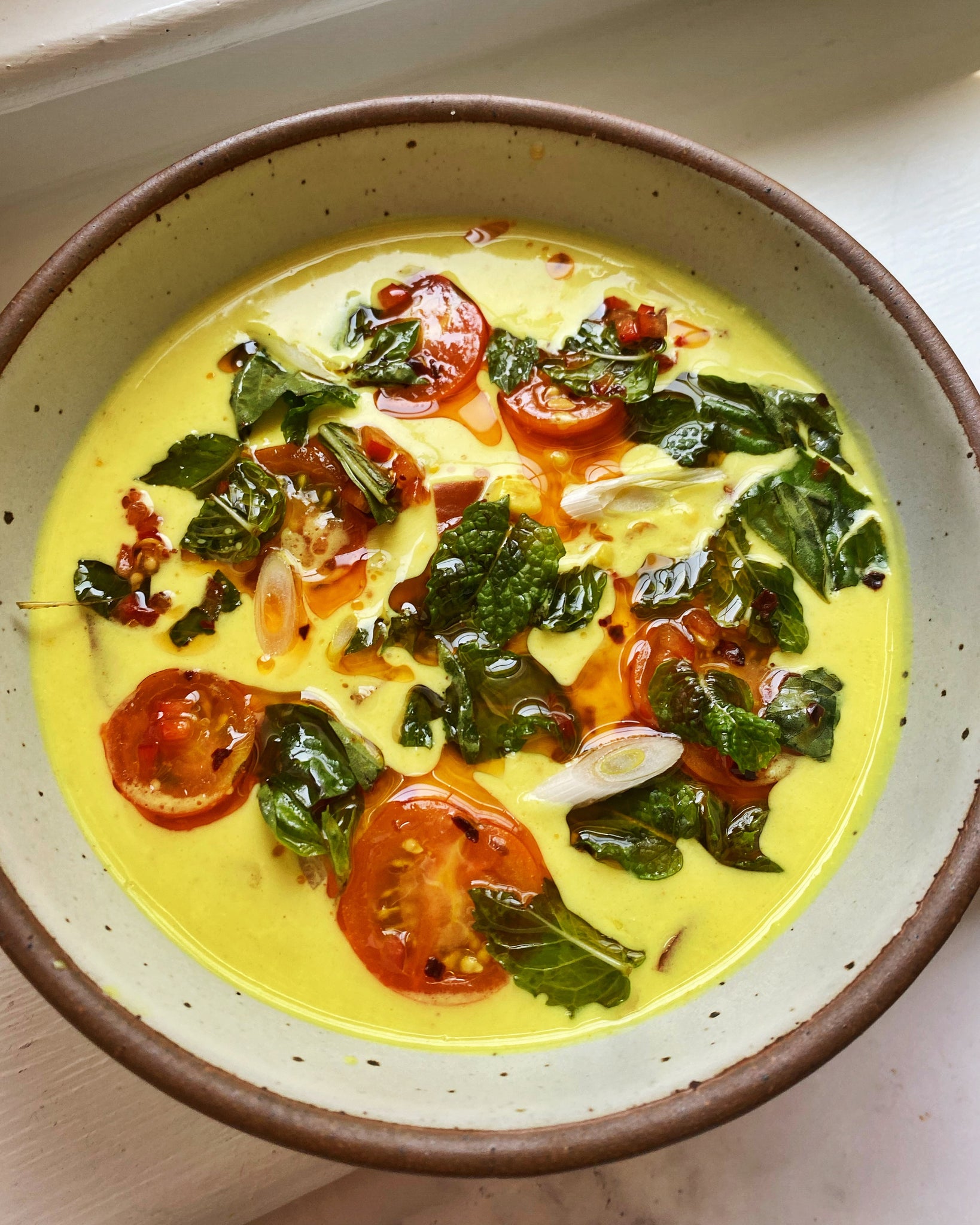 Corn, Frying Pepper, White Sweet Potato and Coconut Curry