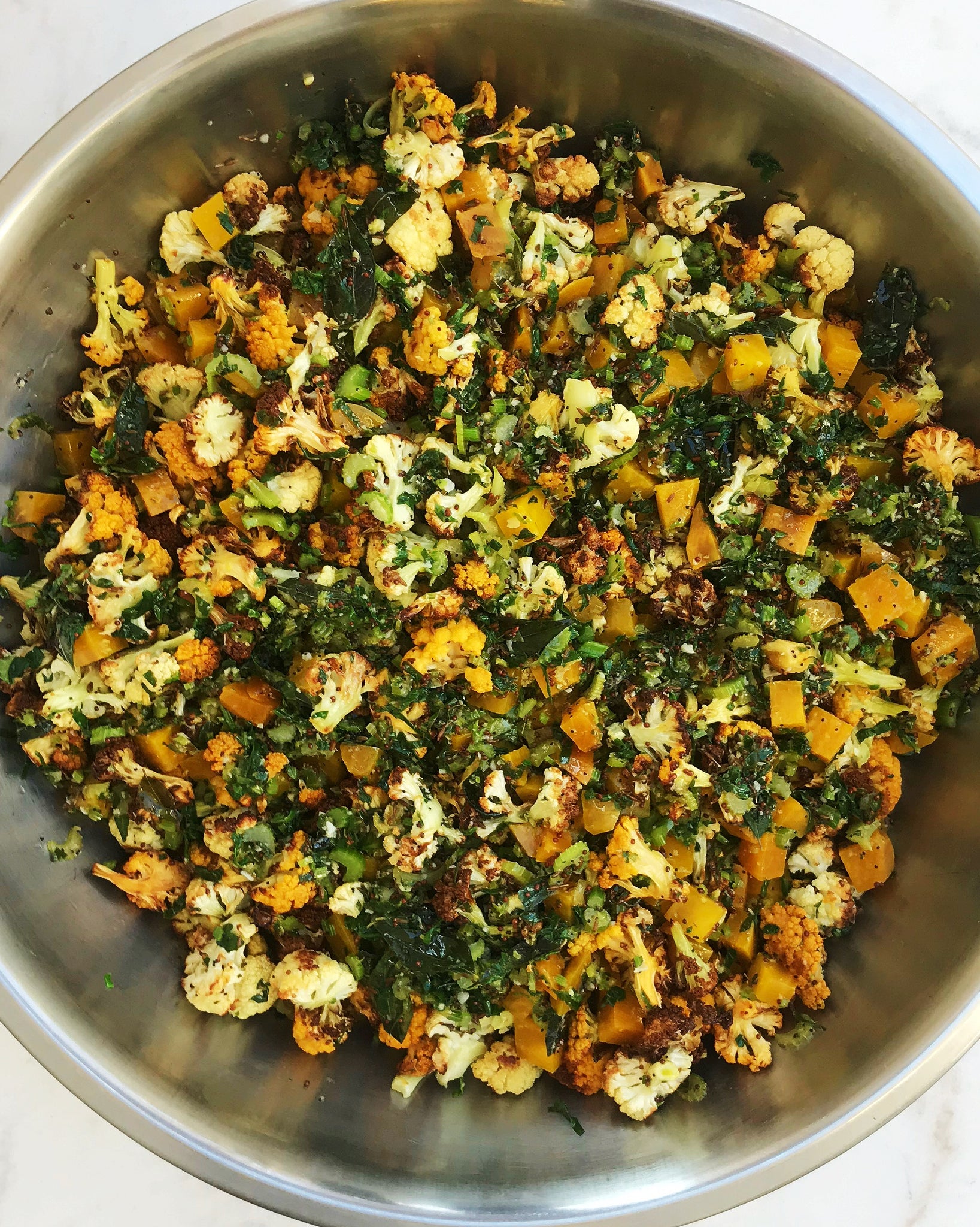 Cauliflower and Beets w/ Curry Leaf and Celery