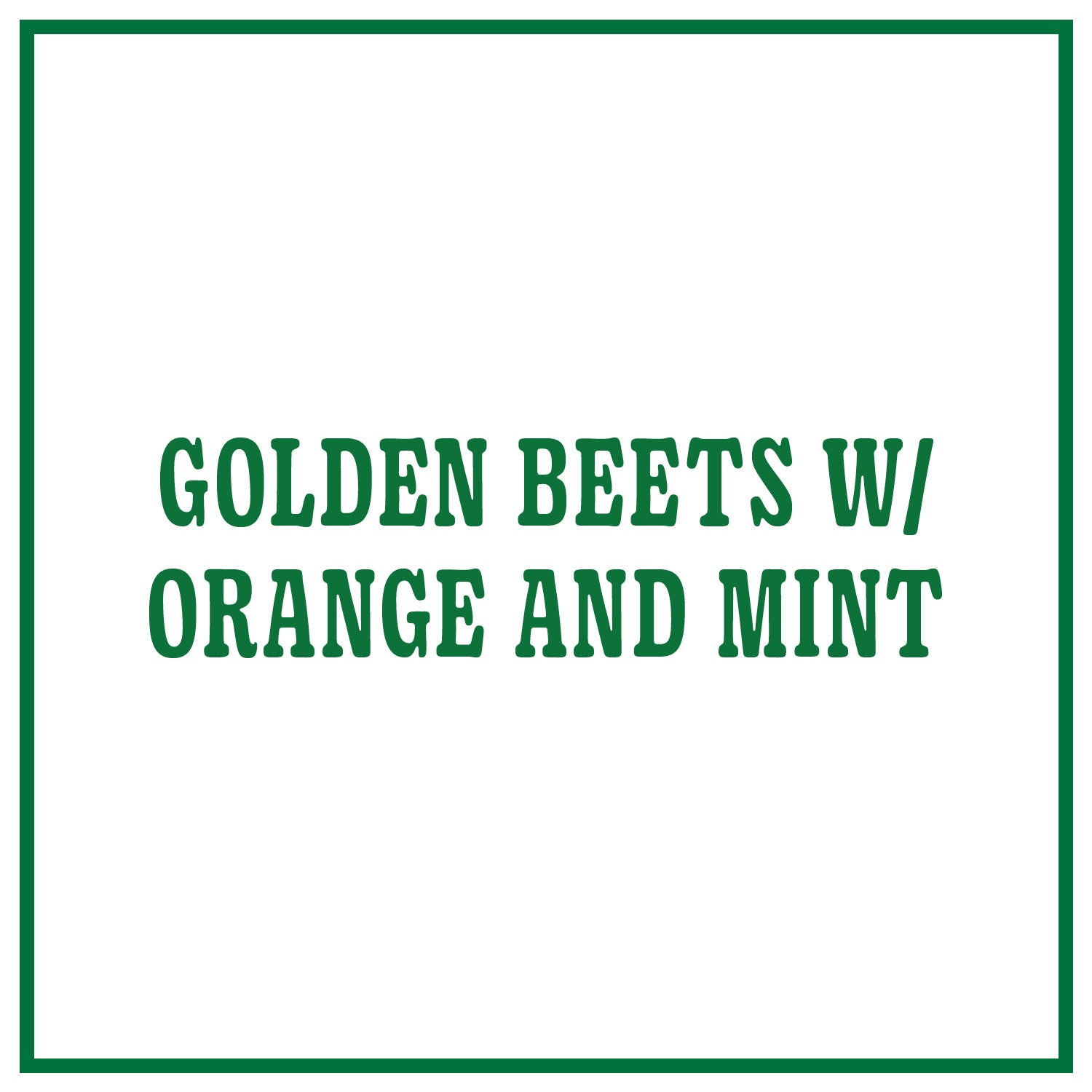 Golden Beets with Orange and Mint
